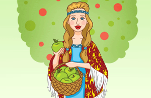 Векторная картинка к празднику Яблочный спас